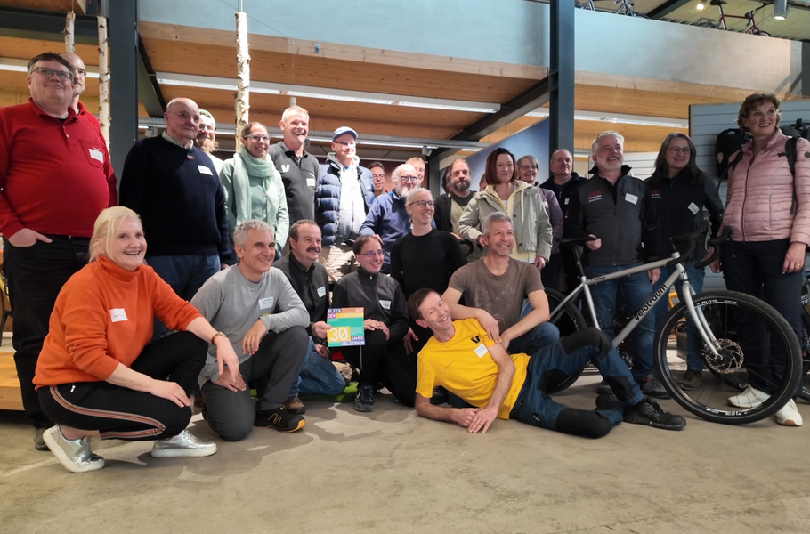 Teilnehmende des velotraum-Erlebnistags